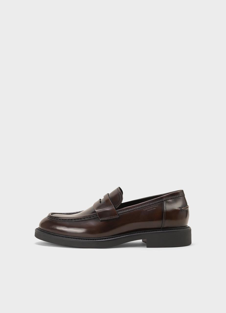 Alex m loafers BROWN POLISHED LEATHER