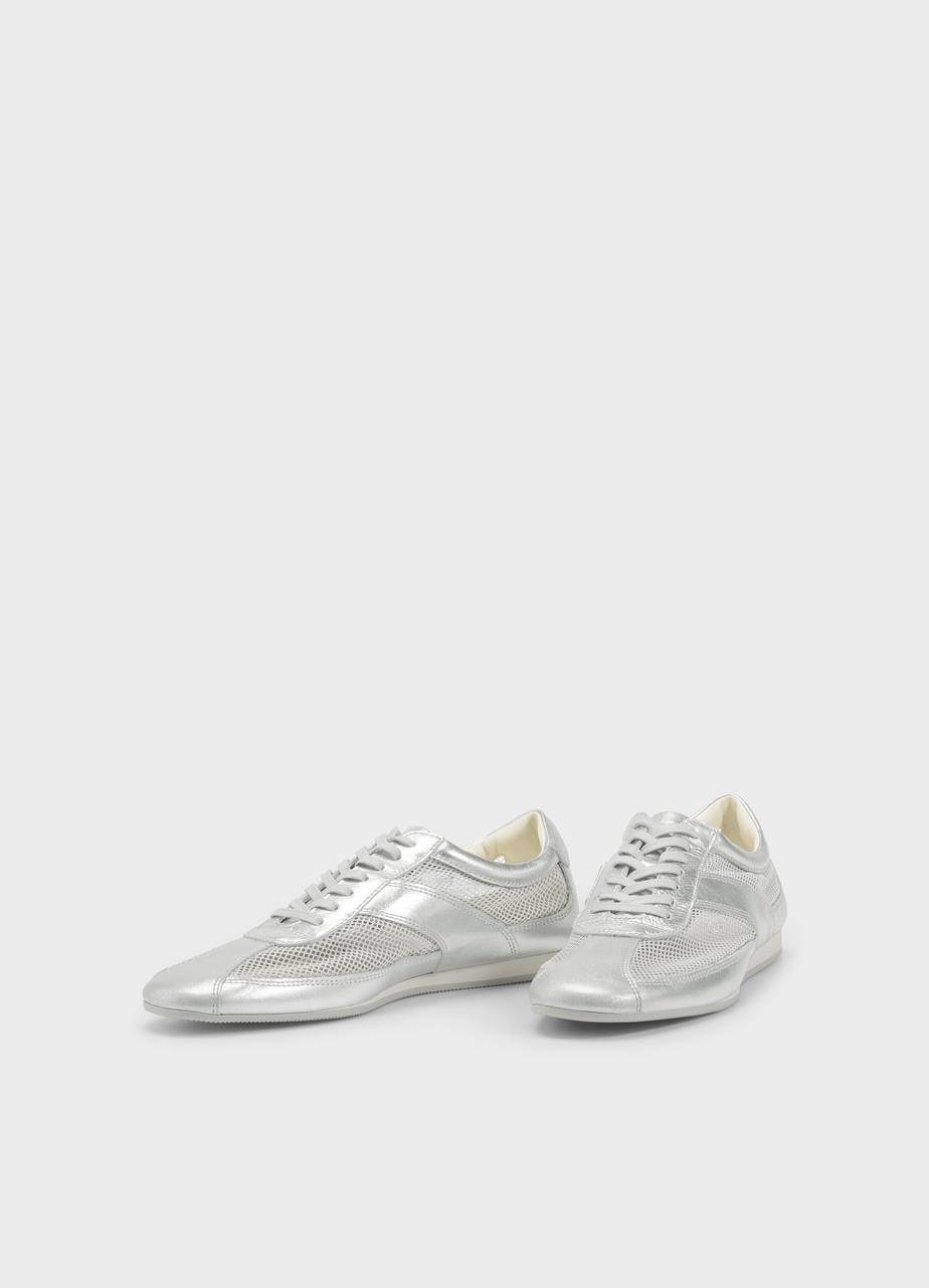 Hillary sneakers SØLV MESH/LÆDER