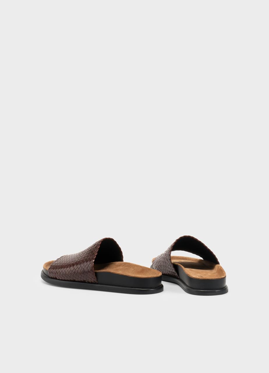 Effie sandals BROWN PATENT/EMBOSSED