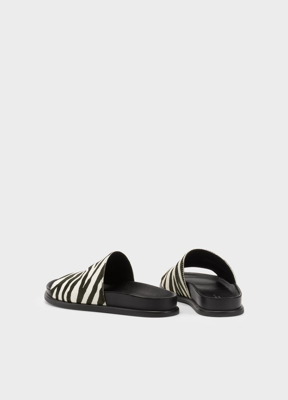 Effie sandaler SORT HAIR-ON-LEATHER