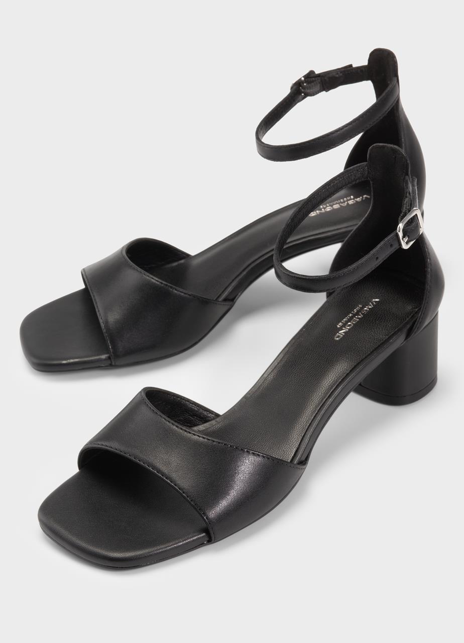 Piper heeled sandals Black leather