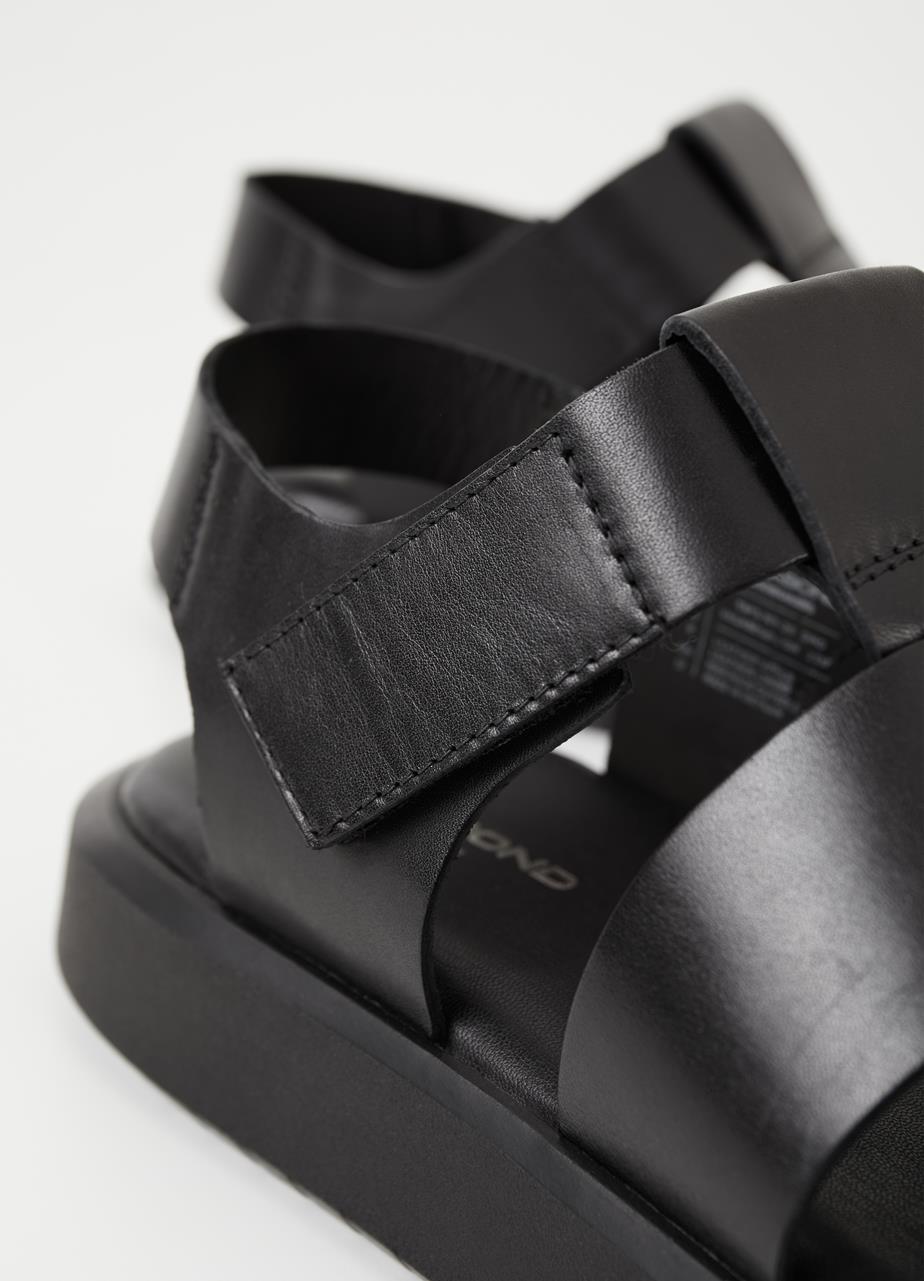 Nate sandals Black leather